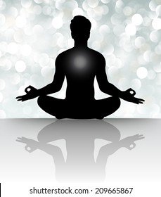 man meditating, yoga. 
