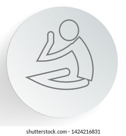 man meditation line icon. Vector illustration