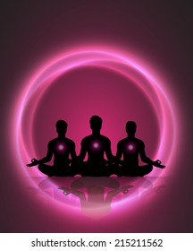 Man meditation. yoga.