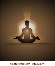man meditation, yoga.