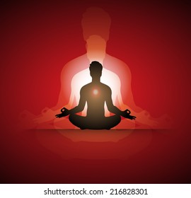 man meditation, yoga.