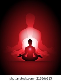 man meditation, yoga. 