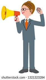 Man with a megaphone