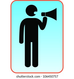 Man With A Megaphone Icon