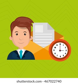 man message document icon vector illustration graphic