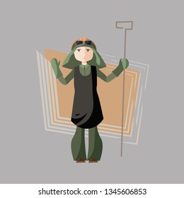 Man metallurgist steel maker. Vector Metallurgical industry. Flat style colorful Cartoon illustration