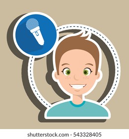 man microphone audio speak