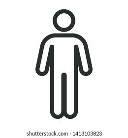 man - minimal line web icon. simple vector illustration. concept for infographic, website or app.