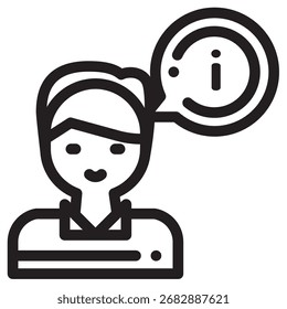 Icono de Vector moderno del hombre – Plantilla mínima del símbolo de la ilustración para el diseño móvil del UI del App del Web