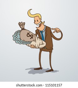 Man and money 04, vector
