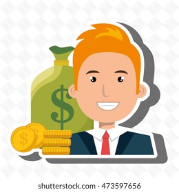 man money cash coins vector illustration eps 10