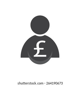 man with money icon, vector illustration 