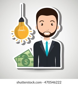 man money idea vector illustration graphic eps 10