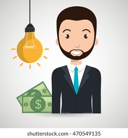 man money idea vector illustration graphic eps 10
