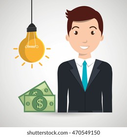 man money idea vector illustration graphic eps 10