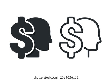 Man with money. Illustration vector