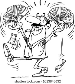 Man With Money Running