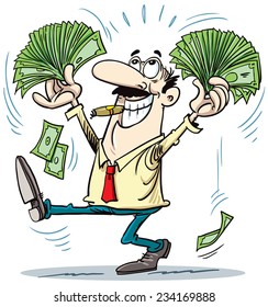 Man With Money Running