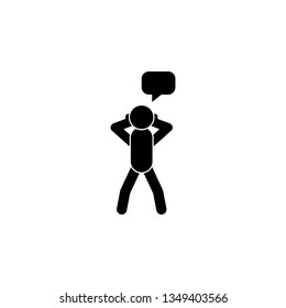 Man monologue icon. Simple glyph, flat vector of People talk icons for UI and UX, website or mobile application