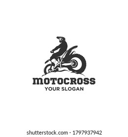 man motocross  silhouette  logo vector 