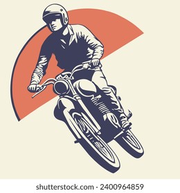 man with motorcross for t shirt design