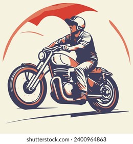 man with motorcross for t shirt design