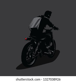 Man With Motorcycle