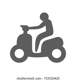 man with motorcycle icon