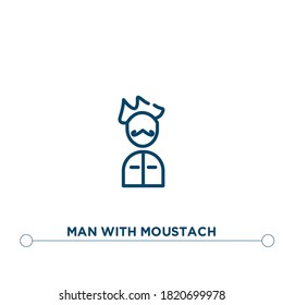 Mann mit Umriss-Vektorsymbol. einfache Elementgrafik. Mann mit Umriss Symbol aus bearbeitbarem Geschäftskonzept. kann für Web und mobile
