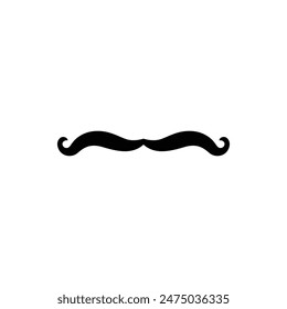 Man Moustache Silhouette Vector Illustration