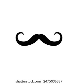 Man Moustache Silhouette Vector Illustration