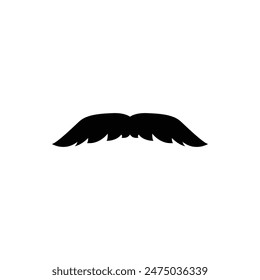 Man Moustache Silhouette Vector Illustration