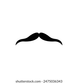 Man Moustache Silhouette Vector Illustration