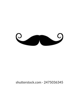 Man Moustache Silhouette Vector Illustration