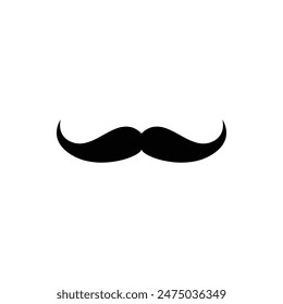 Man Moustache Silhouette Vector Illustration