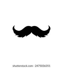 Man Moustache Silhouette Vector Illustration