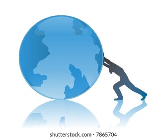 Man moving the world.