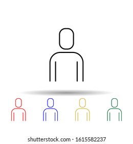 Man multi color style icon. Simple thin line, outline vector of web icons for ui and ux, website or mobile application