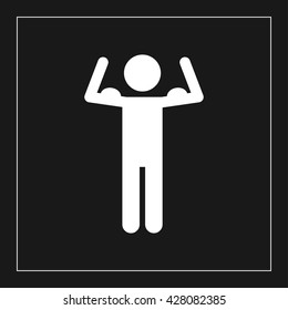 man muscles icon. man muscles vector illustration