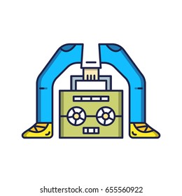 Man with music player