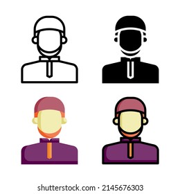 man muslim icon vector illustration logo template for website or mobile app