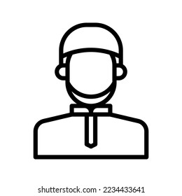 man muslim icon vector illustration logo template isolated on white background