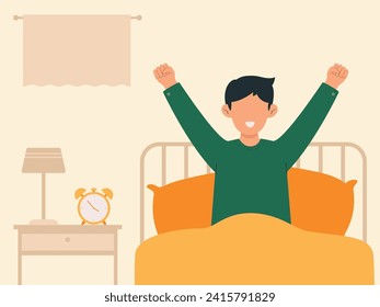 Hombre musulmán despierta diseño vectorial de ilustración