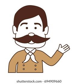 man with mustache avatar character