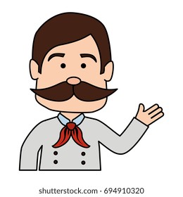 man with mustache avatar character