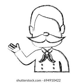 man with mustache avatar character