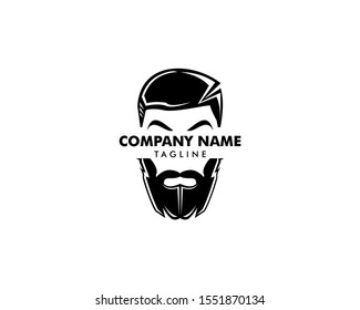 Man with a mustache and beard logo