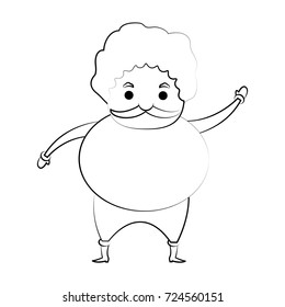 Man with mustache cartoon