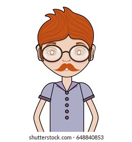 man with mustache and casual clothes