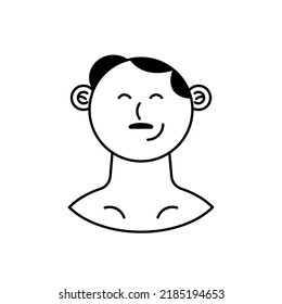 man with mustache character icon